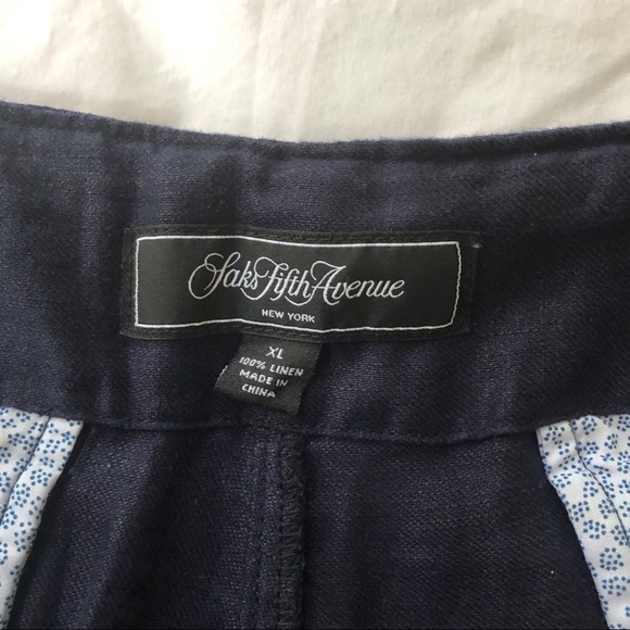 SAKS FIFTH AVENUE Linen Relaxed Fit Summer Pants - Picture 4 of 8